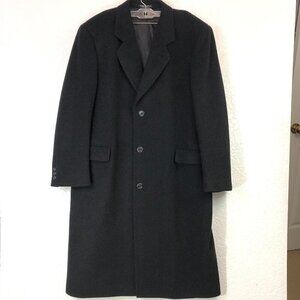 Silver Cloud Single Breasted Cashmere Blend Overcoat Size 44R